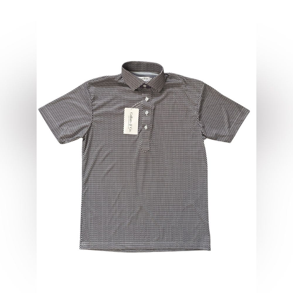 Collars & Co Dress Collar Polo Shirt Men’s Small Vantage Black